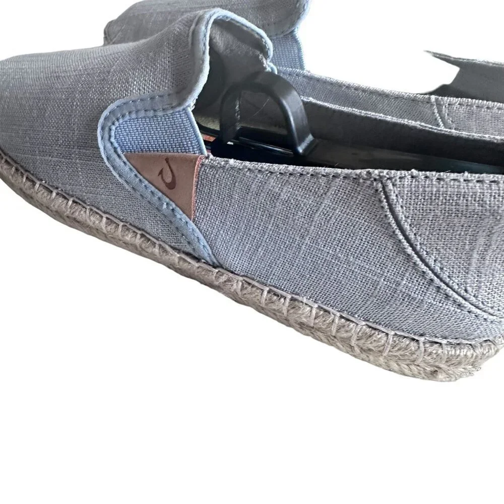 Olukai Pa'a Kapa Women's Linen Espadrilles sz 6 slip on